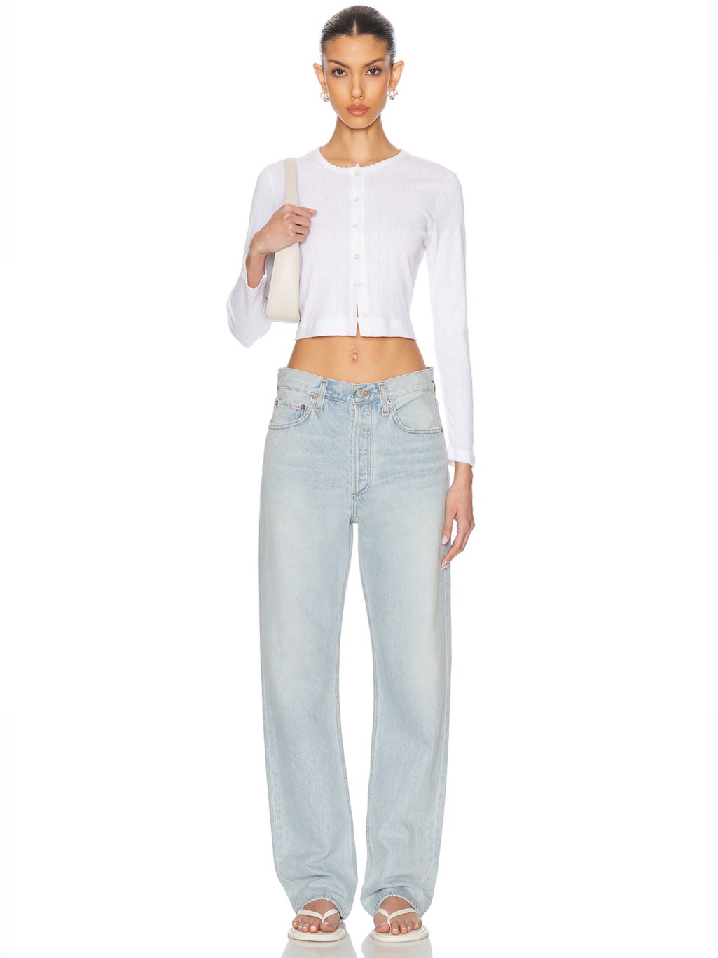 Nwt Agolde Kelly High Rise Straight Jeans Wave
